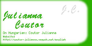 julianna csutor business card